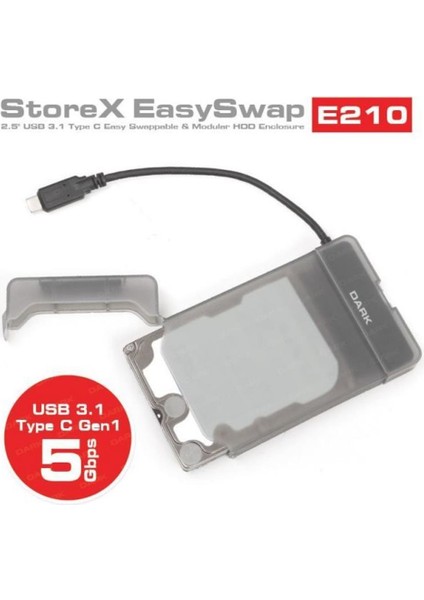 Storex E210 2.5" USB 3.1(Gen1) Type-C Sataı-I