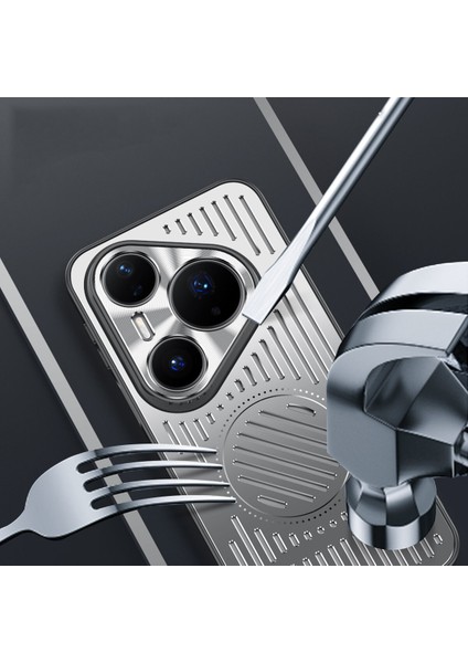 Huawei Pura 80 Ultra Kılıfı, Manyetik Metal Isı Dağıtıcı Koruyucu Kılıf-Siyah (Yurt Dışından) modelleri