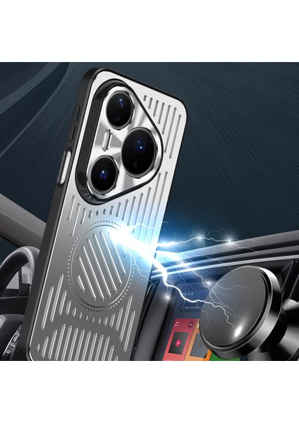 Huawei Pura 80 Ultra Kılıfı, Manyetik Metal Isı Dağıtıcı Koruyucu Kılıf-Siyah (Yurt Dışından) fırsatları