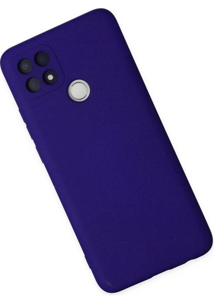 Oppo A15 Kılıf Nano Içi Kadife Silikon - Mor modelleri