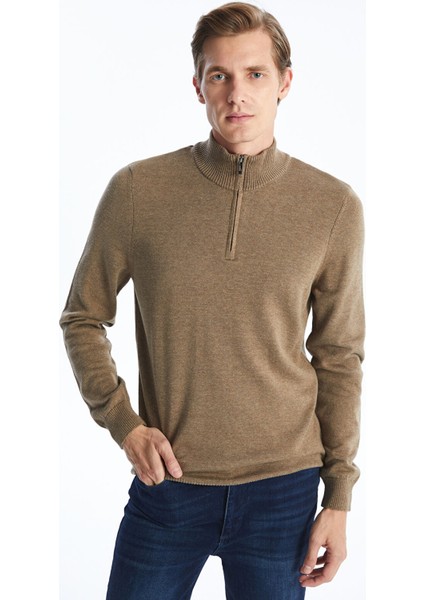 Yeni Sezon Dik Yaka Uzun Kollu Erkek Triko Kazak