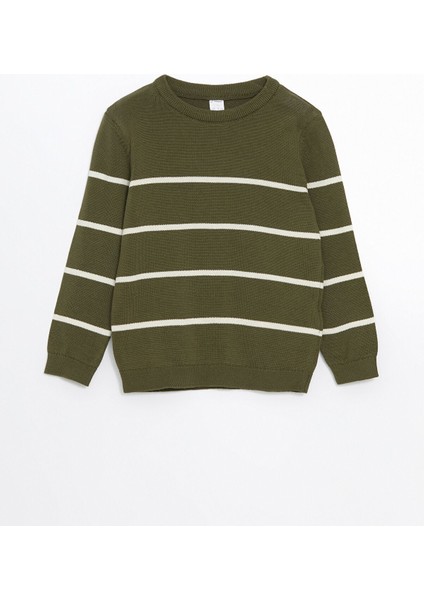 Yeni Sezon Bisiklet Yaka Çizgili Triko Erkek Çocuk Kazak