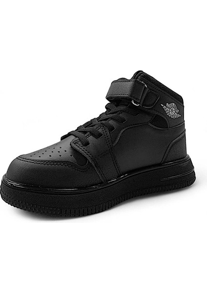 Haykatpu Siyah Cırtlı Ortopedik Bilekli Erkek Çocuk Sneaker Spor Ayakkabı modelleri