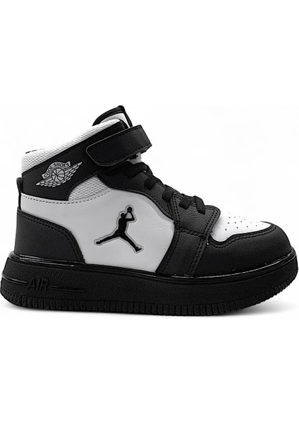 Haykatpu Siyah Cırtlı Ortopedik Bilekli Erkek Çocuk Sneaker Spor Ayakkabı