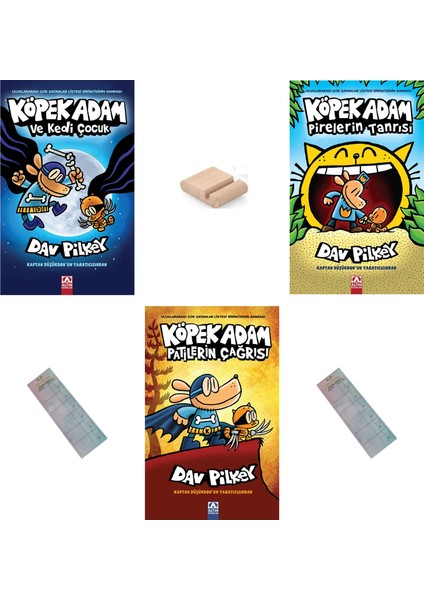 Köpek Adam Set - 2 /köpek Adam ve Kedi Çocuk / Pirelerin Tanrısı / Patilerin Çağrısı +Tablet Tutucu