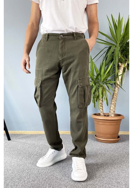 Kargo Cepli Haki Pantolon