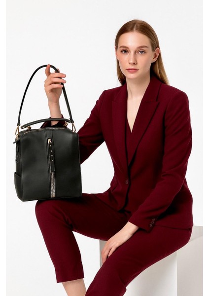 Kadın Sırt Çantası Süper İşlevsel Deri Tasarım El ve Omuzda Taşınabilir Çok Gözlü