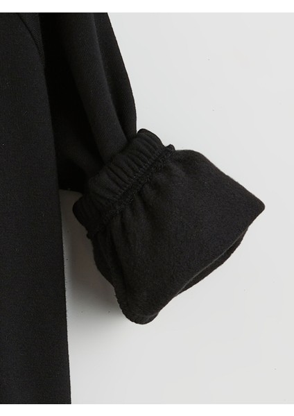 Yeni Sezon Fiyonk Nakışlı Kız Çocuk Kalın Fermuarlı Sweatshirt fiyatları