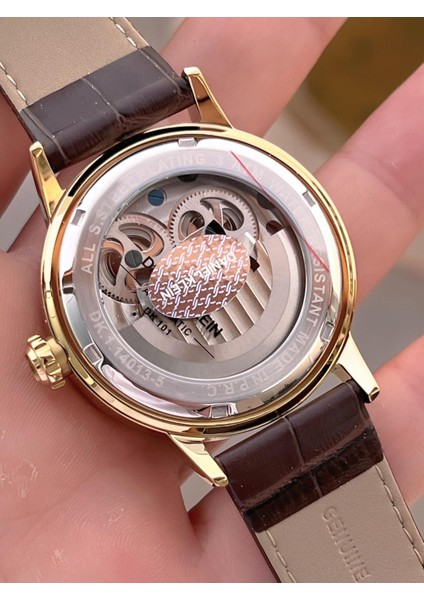 Deri Kordon Otomatik Mekanizma Metap ve Güneş Kadranlı Erkek Kol Saati+Bileklik 14013.5 indirimleri