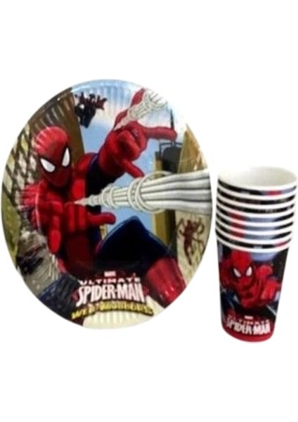 Spiderman Temalı Doğum Günü Parti Seti 8 Kişilik
