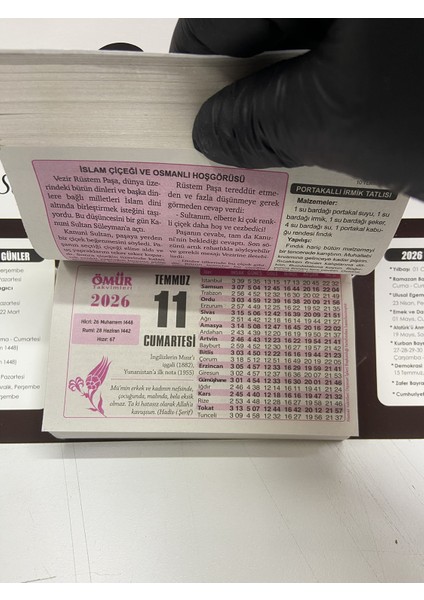 Ömür Takvim Atatürk Görselli 3.bölge 2026 Kartonlu Yapraklı Duvar Takvimi fırsatları