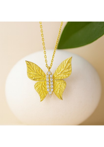 14 Ayar Altın Kelebek Kolye modelleri