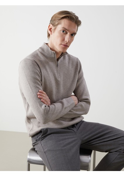 Yeni Sezon Dik Yaka Uzun Kollu Erkek Triko Kazak