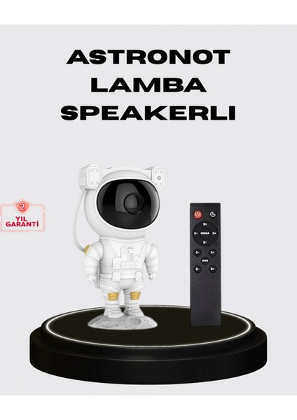 8 Efektli Astronot Galaxy Projektör Uzaktan Kumandalı LED Gece Lambası