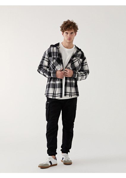 Yeni Sezon Kapüşonlu Ekose Desenli Erkek Gömlek Ceket fiyatları