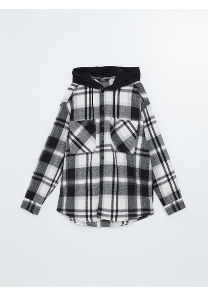 Yeni Sezon Kapüşonlu Ekose Desenli Erkek Gömlek Ceket indirimleri