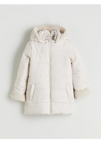 Yeni Sezon Kapüşonlu Kız Çocuk Mont