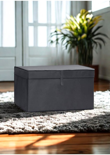 2 Adet Maxi Kutu Hurç, Saklama Düzenleme Kutusu, Hurç, Antrasit Gri