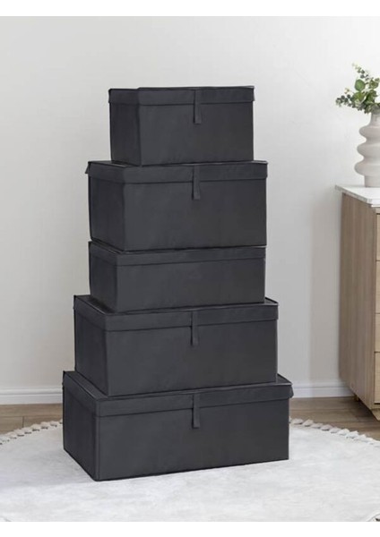 2 Adet Maxi Kutu Hurç, Saklama Düzenleme Kutusu, Hurç, Antrasit Gri modelleri