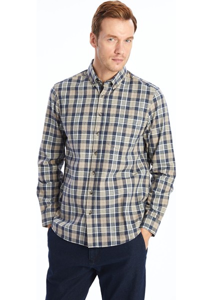 Yeni Sezon Regular Fit Uzun Kollu Ekose Erkek Gömlek