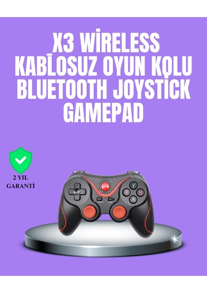 Android Uyumlu Gamepad X3 Game Stick Oyun Kolu Bluetooth Bağlantılı