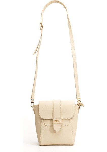 Tegan Hakiki Deri Kadın Omuz ve Çapraz Çanta Siyah