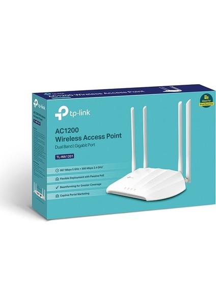 Tp-Lınk TL-WA1201 300+867MBPS 1port 4 Anten 2.4/5ghz Indoor Access Poınt modelleri