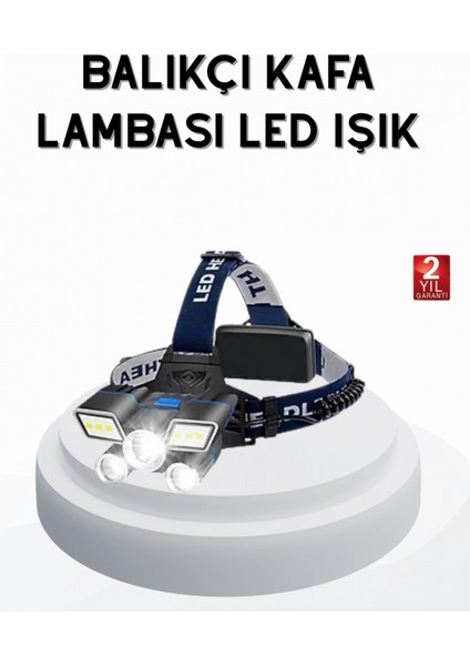 Profesyonel Şarjlı LED Far – Ipx5 Suya Dayanıklı, 4 Işık Modu, Hareket Sensörlü