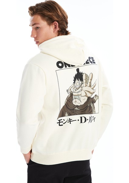 Yeni Sezon Uzun Kollu One Piece Baskılı Erkek Kalın Hoodie