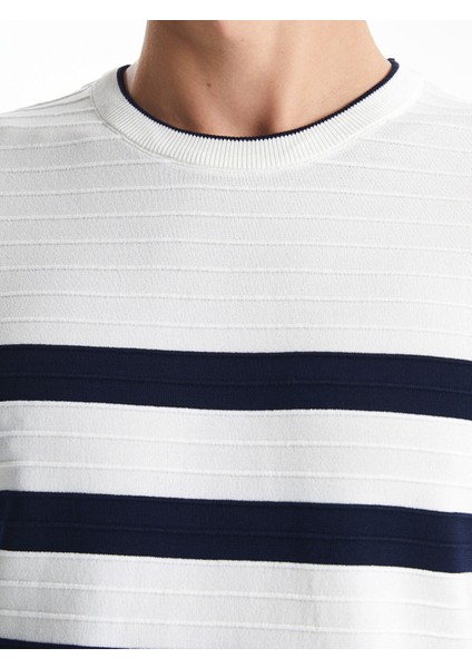 Yeni Sezon Bisiklet Yaka Kısa Kollu Çizgili Erkek Triko Kazak modelleri