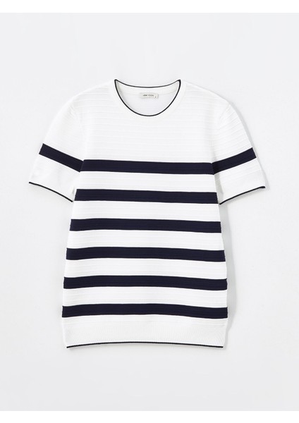 Yeni Sezon Bisiklet Yaka Kısa Kollu Çizgili Erkek Triko Kazak indirimleri