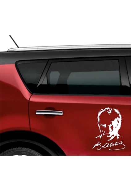 Atatürk Imzalı Araç, Araba, Oto, Motorsiklet, Kask, Laptop, Cam Sticker 19X15 cm fiyatları
