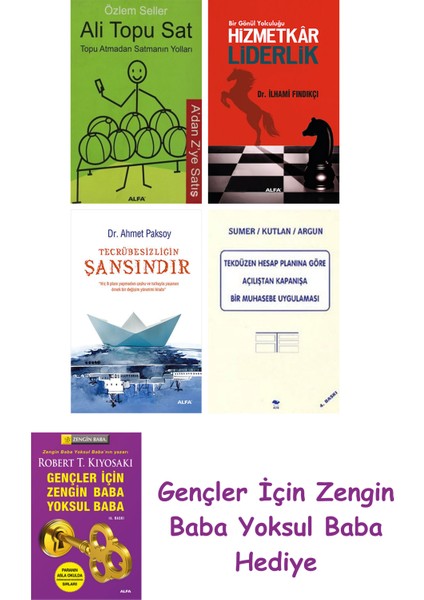 Ali Topu Sat + Hizmetkar Liderlik (Cep Boy) + Tecrübesizliğin Şansındır + Tekdüzen Hesap Planına ...