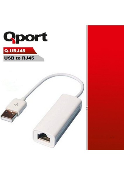 Qport Q-URJ45 USB To Ethernet 10/100 Çevirici Adaptör