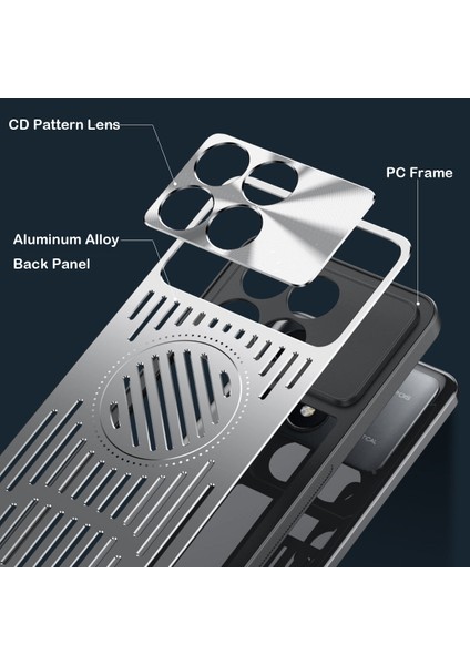 Xiaomi Redmi K70 Ultra Kılıfı, Manyetik Metal Isı Dağıtıcı Koruyucu Kılıf-Mavi (Yurt Dışından) fiyatları