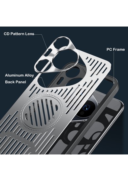 Huawei Pura 70 Kılıfı, Manyetik Metal Isı Dağıtıcı Koruyucu Kılıf-Siyah (Yurt Dışından) fiyatları