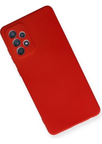 Samsung Galaxy A72 Kılıf Nano Içi Kadife Silikon - Kırmızı modelleri