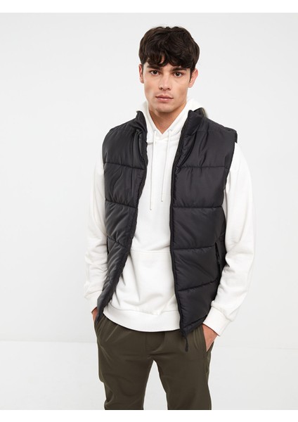 Yeni Sezon Standart Kalıp Dik Yaka Erkek Şişme Yelek
