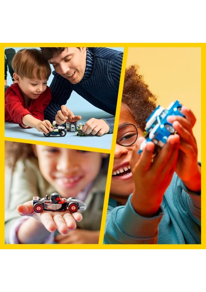 City Polis Macera 3’lü Özel Set Paket (Polis Araba + Polis Motosikletli Kovalamaca + Mini Formu modelleri