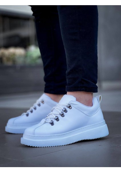 Nrtmsa Kb-X4 Kuback Beyaz Cilt Yüksek Taban Bağcıklı Günlük Erkek Ayakkabı (Numara: 43) fiyatları