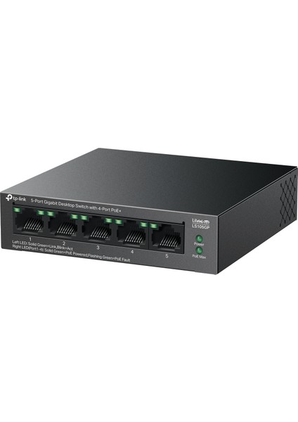 Tp-Lınk LS105GP 5 Port 10/100/1000 4 Port Poe+ Yonetılemez Desktop Swıtch Metal Kasa modelleri