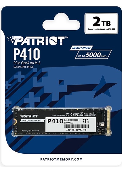 Patrıot P410 2tb 5000/4500MB/S M2 Pcıe Gen4 Nvme SSD P410P2TBM28H fiyatları