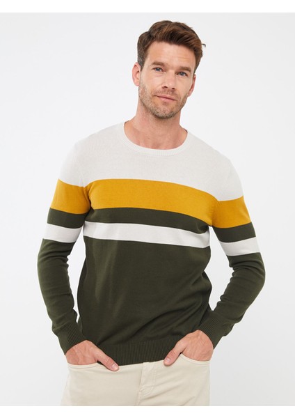 Yeni Sezon Bisiklet Yaka Uzun Kollu Renk Bloklu Erkek Triko Kazak fiyatları