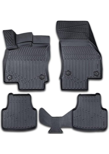 Volkswagen Golf 7 2012-2020 Için Havuzlu Paspas, Yüksek Kenarlı, Esnek, Araca Özel, Kokusuz, Oto Paspas