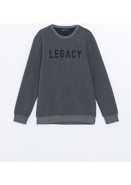 Yeni Sezon Bisiklet Yaka Uzun Kollu Baskılı Erkek Sweatshirt indirimleri