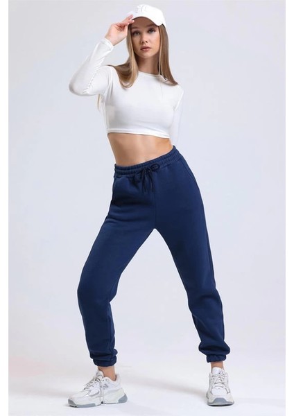 Lvsqvr 3 Iplik Şardonlu Paça Lastikli Eşofman Lacivert İS001 (Beden: S)