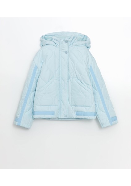 Yeni Sezon Kapüşonlu Kapitone Kız Çocuk Mont