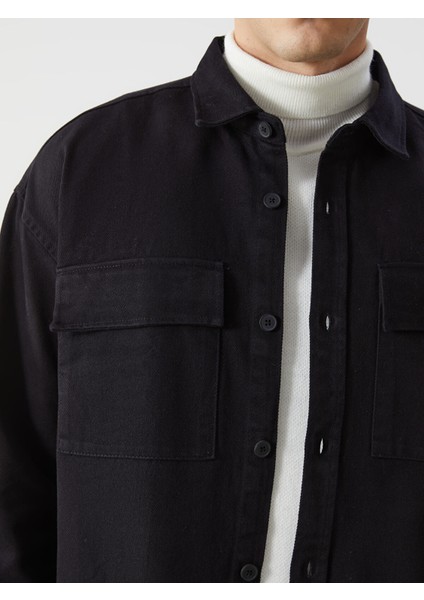 Yeni Sezon Rahat Kalıp Uzun Kollu Gabardin Erkek Gömlek Ceket indirimleri