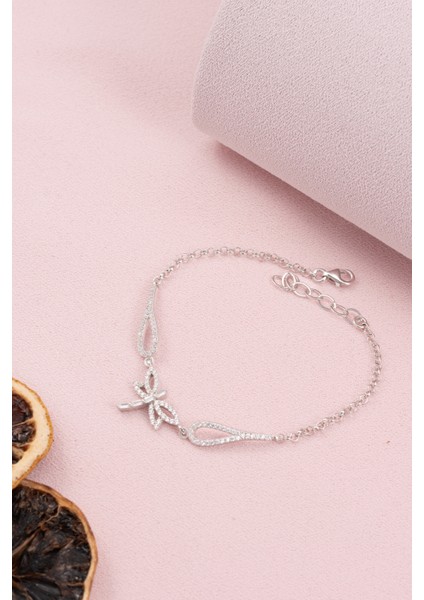 925 Ayar Gümüş Rodyumlu Zirkon Taşlı Yusufçuk Bileklik fiyatları