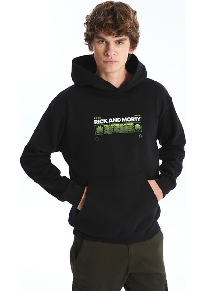 Yeni Sezon Uzun Kollu Rick And Morty Baskılı Erkek Kalın Hoodie modelleri